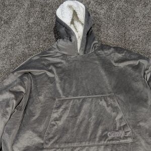 Comfy Gray Oversized Wearable Blanket